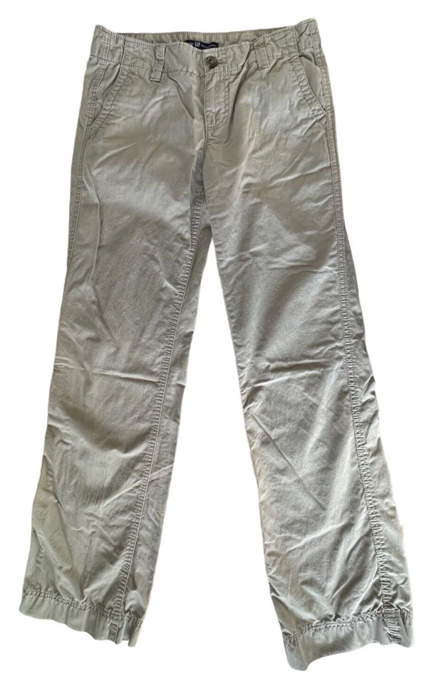 Gap Women's Pants Chino Mid Rise Straight Leg Pockets 100% Cotton Size 1 Beige - Image 1 of 4