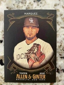 2021 TOPPS ALLEN GINTER X BASEBALL BASE CARD ROCKIES GERMAN MARQUEZ #166 - Picture 1 of 1