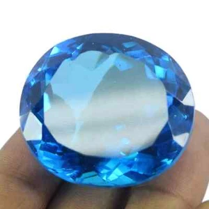 Natural 159 Carat Oval Shape EGL Certified Brazilian Blue Topaz Gemstone - Picture 1 of 8