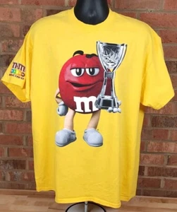 Kyle Busch M&M Racing Size XL Yellow The Champs Are Back T-Shirt Nascar - Picture 1 of 4