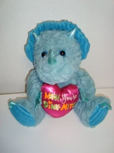 Blue Aqua Triceratops Mom Your Dino-mite Plush 11" Stuffed Toy Mothers Day Gift - Picture 1 of 8