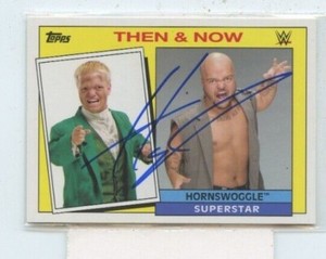 Hornswoggle 2015 Topps Heritage WWE Then & Now In Person Auto Autograph