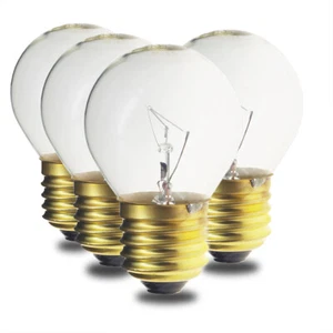 Jslinter 40 watt Oven Light Bulb High Temp Brass Base - G45 4-Pack - Picture 1 of 6