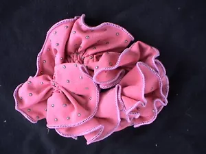 SCRUNCHIE ROSA SALMONE CON PERLINE DORATE - CARINO! UNICO! - Foto 1 di 1