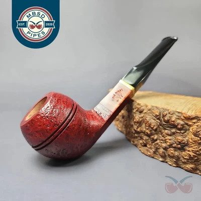 Mina Pipes Sandblasted Bulldog w/ Brass Estate Briar Pipe, Unsmoked - Image 1 of 4