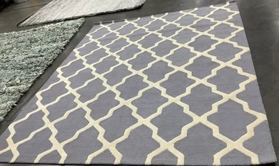 SILVER / IVORY 8'-0" x 10'-0" Back Stain Rug, Reduced Price 1172681865 CAM121D-8 - Image 1 of 4