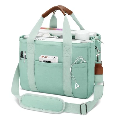 Canvas Tote Bag for Women with Zipper and Compartments Crossbody Large Bible ... - Image 1 of 4