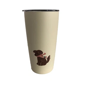 Nuevo Starbucks perro en bufanda metal blanco taza de café pesado 16 OZ metal - Imagen 1 de 4