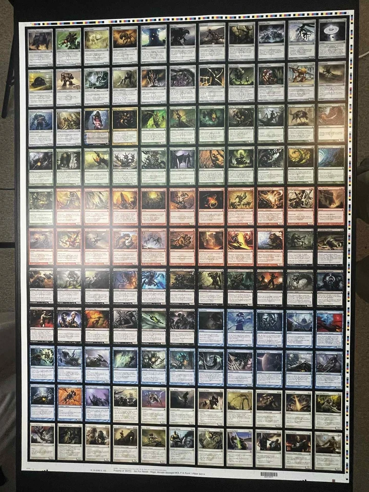 Primera hoja de 121 cartas mágicas Mirrodin Besiged sin cortar Magic The Gathering -Kid Icarus- Foto 1 de 1