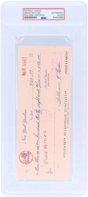 Graig Nettles New York Yankees Signed Check September 29, 1979 - PSA 84855686 - Image 1 of 2