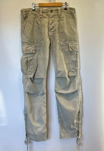 Vintage Japan Rags Jeans Mens Size W32 L34 Grey Cargo Style Straight Leg - Picture 1 of 23
