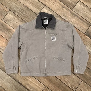 Unerwünschte Kruzifix Arbeitsjacke grau Kreuz Design Herren Größe M - Bild 1 von 11