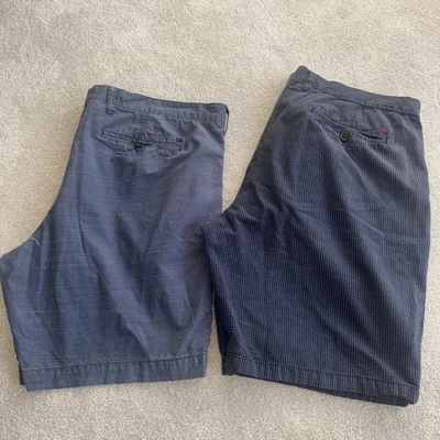 M&S Blue Harbour Men’s Cotton Shorts X2 Pairs W42 VGC Blue - Image 1 of 4