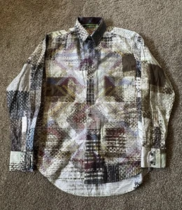 New Robert Graham Paisley Button Up Flip Cuff Shirt Limited Edition Size Medium - Picture 1 of 10