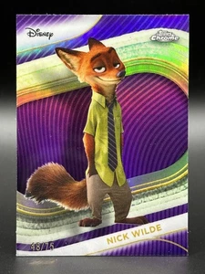 🔥Nick Wilde /75 Purple Refractor - Disney Topps Chrome 2025 - Zoomania #167🔥 - Bild 1 von 2