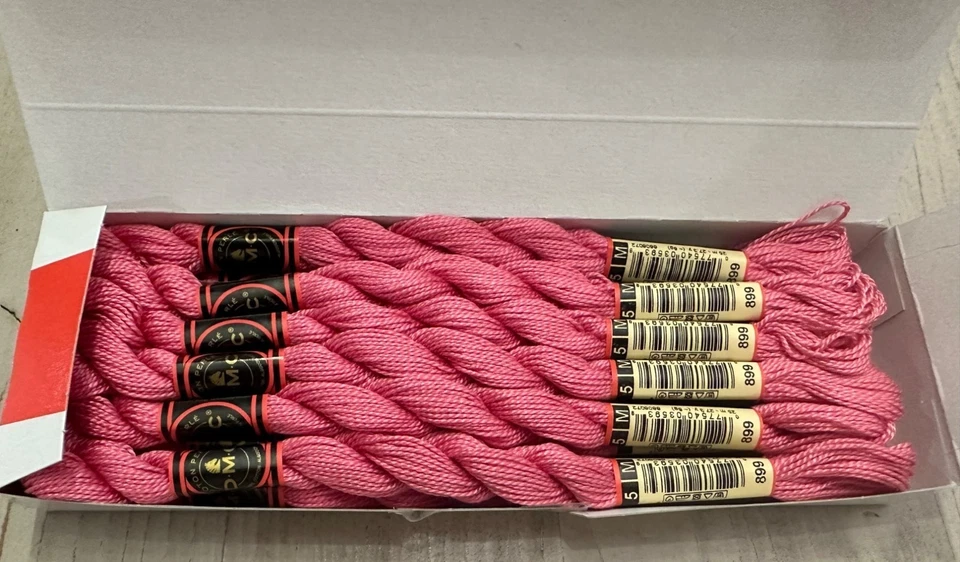 DMC 115 5-899 Pearl Cotton Thread Medium Rose Size 5 012306