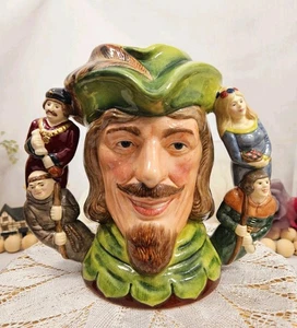 Vintage Rare Royal Doulton 'Robin Hood' Double Handled Character Jug - Picture 1 of 12