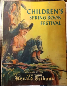 Vintage Lynn Ward Poster 1950s Childrens Book Festival NY Herald Tribune 17x22 - Picture 1 of 2