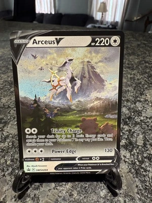 Arceus V – SWSH204 – Sword & Shield – Promo Holo Pokémon Card – NM - Image 1 of 2