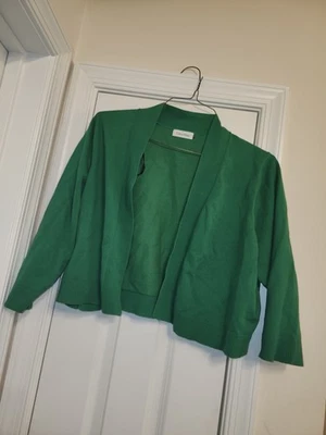 Cárdigan corto ligero de mujer Calvin Klein manga 3/4 frente abierto talla: 2X⚡️ Foto 1 de 4