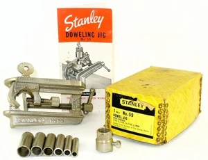 Vintage Stanley #59 Dowel Doweling Jig with 6 Guides-Instructions-Original Box - Picture 1 of 22