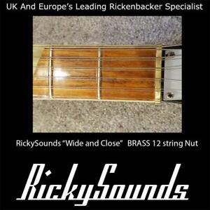 Rickysounds Wide+Close BRASS 12 String Nut For Standard Width Rickenbacker Neck.