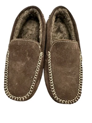 Zapatos de vestir mocasines de cuero gamuza chocolate oscuro Cole Haan niños talla 11 Foto 1 de 2