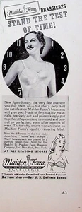 Fajas de sujetadores Maiden Form 1942 resisten la prueba del tiempo anuncio impreso vintage años 40 - Imagen 1 de 1