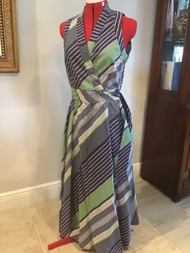 Abito avvolgente Tory Burch sovrastampato a righe