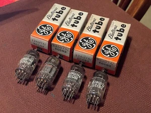 GE 12AU7A (3) + Beckman 12AU7A (1), total of Four (4) 12AU7A, Tested! - Picture 1 of 4