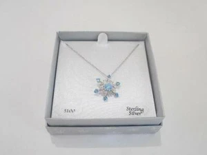 Richline 925 Sterling Silver Swiss Blue Topaz Pendant Necklace - New - Picture 1 of 1
