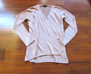 CHRISTOPHER FISCHER ~ Size M ~ Blush Beige 100% LINEN V-Neck Pullover Sweater 83 - Picture 1 of 10