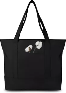 Womens Large Tote Bag Topdesign canvas tote bag (3 pack) Work Travel School Shop - Picture 1 of 5