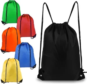 Drawstring Backpack 6Pcs Drawstring Gym Bags Black Draw String Bags Drawstring B - Picture 1 of 3