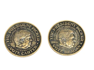 Vintage 1980 The President Picker Coin Carter and Reagan - BOGO! - Picture 1 of 3