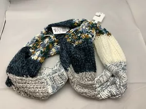 SONOMA $32 Blue Multi Chunky SOFT INFINITY LOOP SCARF Women's FAST SHIP! - Picture 1 of 5