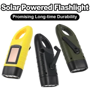 Portable Hand Crank Dynamo Led Lighting Flashlight Rechargeable Multi-function - Picture 1 of 12