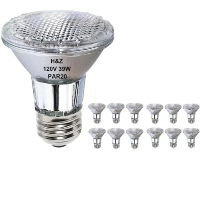 12 Pack H&Z Par20 Short Neck 39W 120V, 3000K Flood Light with E26 Medium Base - Image 1 of 3