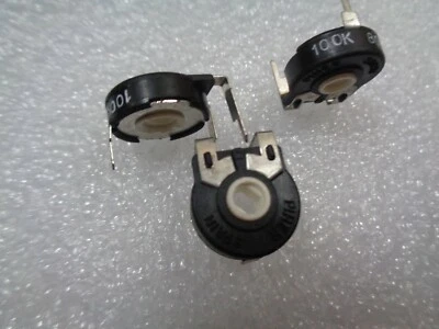 PIHER 100K ohm Horizontal PT15V carbon preset potentiometers (x10 per sale) UKSTOCK