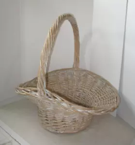 HUGE Wicker Basket with Handle Bo Peep Style Massive! 23x19" Height 24" New - Picture 1 of 17