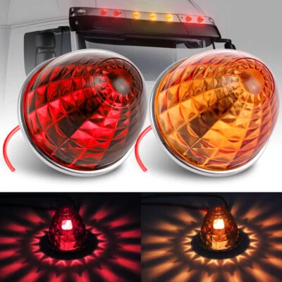 Watermelon Glass Light Side Marker Clearance Light w/1156 Bulb Truck Trailer UTE - Image 1 of 4