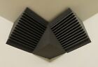 Corner Bass Traps (4) & Acoustic Wedge Soundproofing Tiles (12) Kit - Charcoal