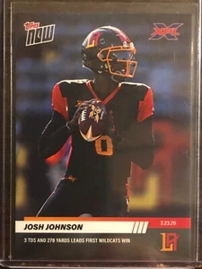 2020 Topps Now XFL #18 Josh Johnson Los Angeles Wildcats - Picture 1 of 2