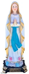 Virgen Lourdes / Nuestra Señora de Lourdes Estatua Resina 12" Alto Religión - Imagen 1 de 3