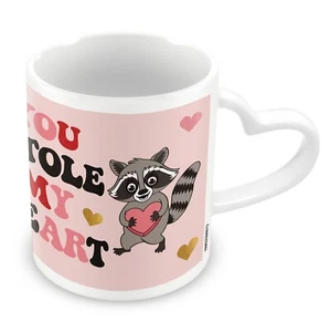 Valentinstag Tassen, Stola My Heart Shaped Griff 11oz/315ml - 4 Stile verfügbar - Bild 1 von 17