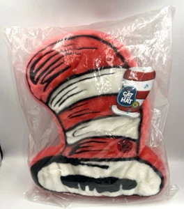 2003 Dr. Seuss Katze mit Hut kultiger gestreifter Hut Plüschkissen Universal Studios 15 Zoll - Bild 1 von 10