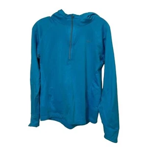 Nike Azul Dri-Fit Pullover 1/4 Cremallera Chaqueta con Capucha Top Mujer Talla Mediana Atlético - Imagen 1 de 11