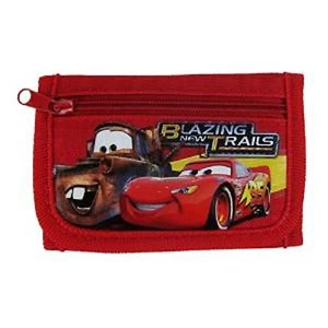 CARS LIGHTENING MCQUEEN RED BLAZING NEW TRAILS TRI-FOLD WALLET-NEW W/ TAGS! - Picture 1 of 2