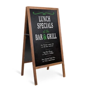 Heavy Duty Outdoor A Frame Sandwich Board Sidewalk Chalkboard Memo Sign Magnetic - Picture 1 of 22