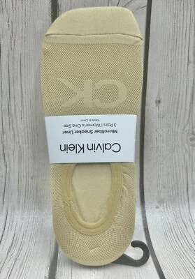 Calvin Klein Lightweight No Show Low Liner Mesh Socks Women’s Size 4–10 3-Pack - Image 1 of 3
